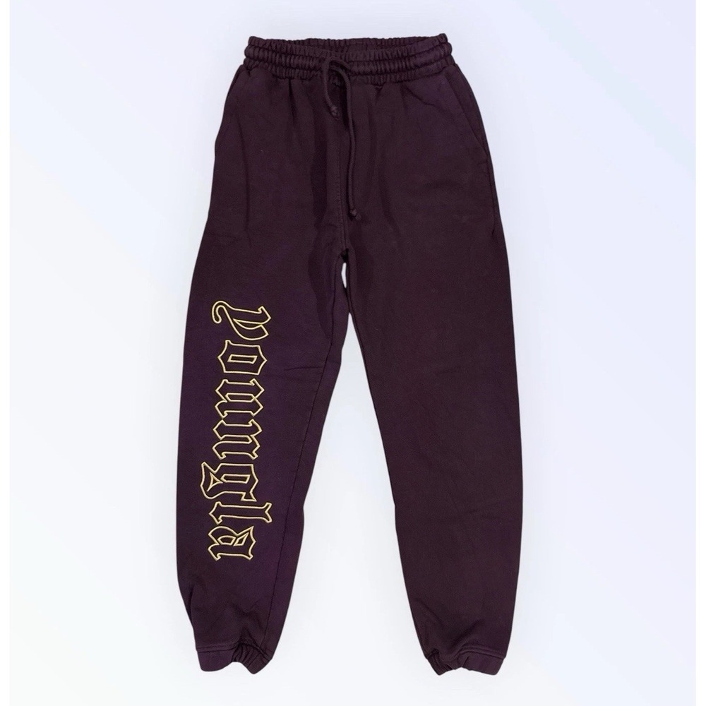 YoungLA Men's Embroidered Heavyweight Black and White Joggers Size SMALL